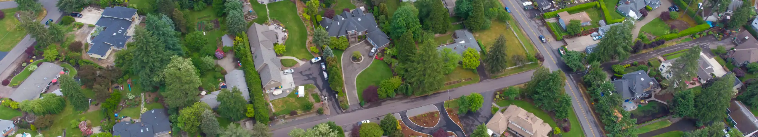 Arial View of a Pacific Northwest Neighborhood